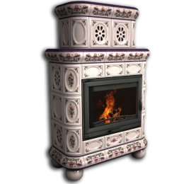 Каминная облицовка КимрПечь Медальон пристенная двухъярусная Ирисы